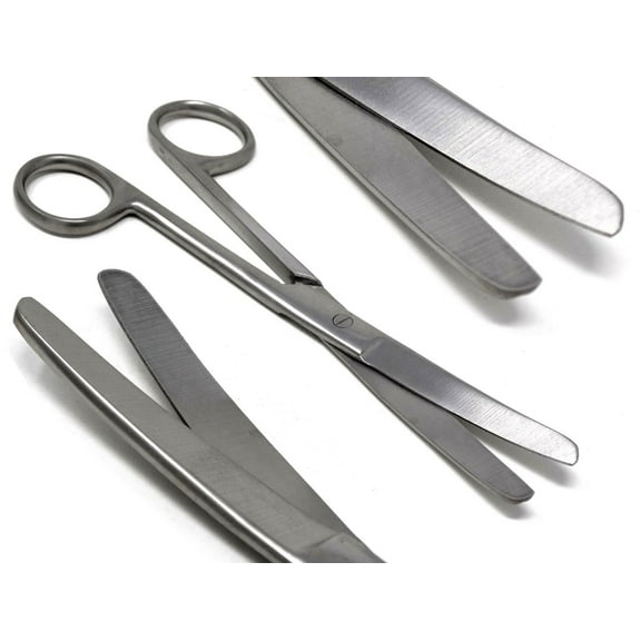 Lab Dissecting Scissors, Blunt/Blunt. 5.5", Curved, Stainless Steel