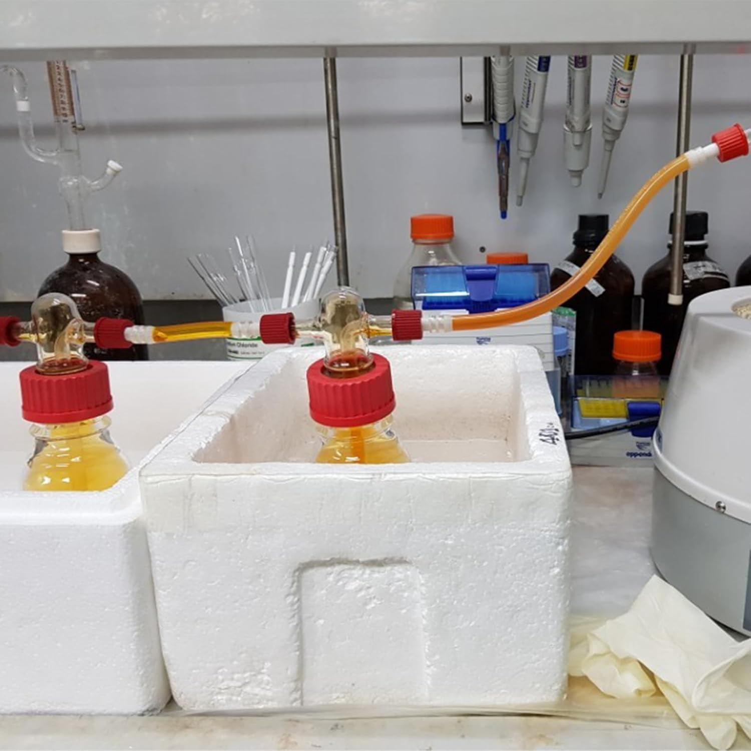 Lab Gas Washing Bottle, 500mL Graduated Lab Buffer Bottle, Vacuum Wash ...