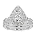 thumbnail image 1 of Unique Moments Lab Grown 2 Ctw Diamond Pear Bridal Set, Engagement Ring for Women 10K White Gold, 1 of 7
