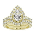 thumbnail image 1 of Unique Moments Lab Grown 2 Ctw Diamond Pear Bridal Set, Engagement Ring for Women 14K Yellow Gold, 1 of 5