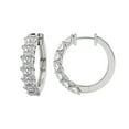 thumbnail image 1 of Lab Grown 4 Carat Oval Shape Jovana Hoop Earrings | IGI Certified Platinum Prong Setting | FG-VS Quality | Friendly Diamonds, 1 of 6