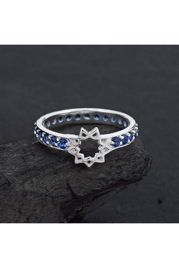 Lab Grown Blue Sapphire Eternity Bands
