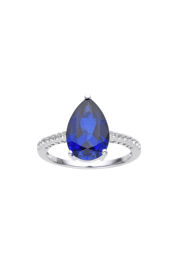 Ceylon Sapphire Teardrop Ring