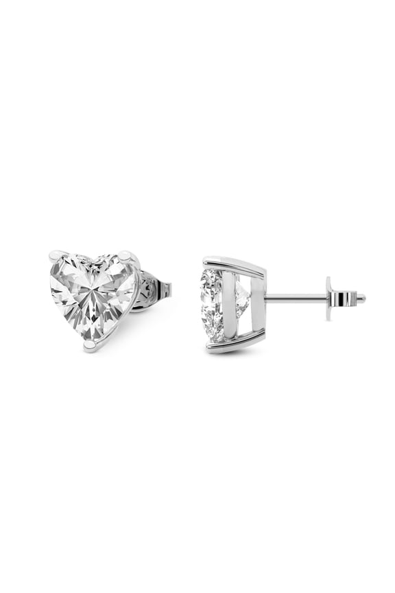 Lab Grown Diamond 10 Carat Earring | F-G VS Quality | IGI Certified Solitaire Stud Earring | 14K White Gold | Friendly Diamonds Earrings