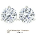 thumbnail image 1 of Lab Grown Diamond 10 Carat Earring | F-G VS Quality | IGI Certified Solitaire Stud Earring | 14K White Gold | Friendly Diamonds Earrings, 1 of 8