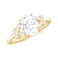 thumbnail image 1 of Rosec Jewels Lab Grown Diamond 6x8 mm Oval Engagement Ring, EF-VS Quality Certified, 18K Yellow Gold, US 8.50, 1 of 9