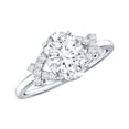 thumbnail image 1 of Lab Grown Diamond Oval Engagement Ring, EF-VS Quality Certified, 1 Carat, 925 Sterling Silver, US 4.00, 1 of 8