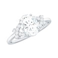 thumbnail image 1 of Rosec Jewels Lab Grown Diamond 6x8 mm Oval Engagement Ring, EF-VS Quality Certified, 925 Sterling Silver, US 4.00, 1 of 8