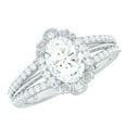 thumbnail image 1 of Rosec Jewels Lab Grown Diamond Vintage Engagement Ring - 6x8 mm Oval - EF-VS Grade, 14K White Gold, US 9.50, 1 of 8
