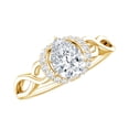 thumbnail image 1 of Lab Grown Diamond Designer Engagement Ring - 0.6 Carat - EF-VS Quality, 10K Yellow Gold, US 7.50, 1 of 8