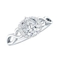 thumbnail image 1 of Lab Grown Diamond Designer Engagement Ring - 0.6 Carat - EF-VS Quality, 925 Sterling Silver, US 4.00, 1 of 8