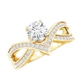 thumbnail image 1 of Rosec Jewels Lab Grown Diamond Designer Engagement Ring, EF-VS Quality - Ready To Gift, 18K Yellow Gold, US 12.00, 1 of 8