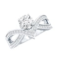 thumbnail image 1 of Rosec Jewels Lab Grown Diamond Designer Engagement Ring, EF-VS Quality - Ready To Gift, 925 Sterling Silver, US 4.00, 1 of 8