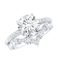 thumbnail image 1 of Rosec Jewels Lab Grown Diamond Designer Engagement Ring with Wedding Band Set - EF-VS Quality, 925 Sterling Silver, US 6.50, 1 of 8