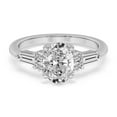 thumbnail image 1 of Lab Grown Diamond Engagement Ring For Women | 2 Carat IGI Certified Oval Shape FG-VS Center Diamond | 14K Yellow Gold | Helia Tapered Baguette Ring Friendly Diamonds, 1 of 5