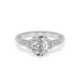 thumbnail image 1 of Lab Grown Diamond Engagement Ring For Women | 5 Carat IGI Certified Oval Shape FG-VS Center Diamond | 14K Rose Gold | Helia Tapered Baguette Ring Friendly Diamonds, 1 of 5