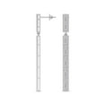 thumbnail image 1 of Lab Grown Diamond Fashion Earrings | 6 Carat IGI Certified Baguette & Round Shape | Hyacinth Flower Fashion Dangle Lab Diamond Earrings | 14K White Gold&nbsp; FG-VS Quality, 1 of 5
