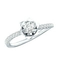 thumbnail image 1 of Rosec Jewels Lab Grown Diamond Flower Engagement Ring for Women, EF-VS Quality - with Jewelry Box, 18K White Gold, US 7.00, 1 of 9