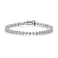 thumbnail image 1 of Lab Grown Diamond G-H SI 3.35 ctw Waves of Grace Bracelet Silver 6.50 In, 1 of 1