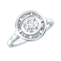 Rosec Jewels Lab Grown Diamond Half Carat Engagement Ring - EF-VS Grade - Ready To Gift, 925 Sterling Silver, US 4.00