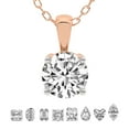 thumbnail image 1 of Lab Grown Diamond Pendant Necklace For Women | 2 Carat IGI Certified Round Shape FG-VS | Solitaire Pendant Necklace 18K Rose Gold | Martina Solitaire, 1 of 6