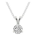 thumbnail image 1 of Lab Grown Diamond Pendant Necklace | IGI Certified 3 Carat 3 Prong Solitaire Diamond Pendant Necklace With Chain | F-G Color, VS1-VS2 Clarity | 14K White Gold | Friendly Diamonds, 1 of 5