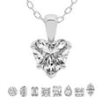 thumbnail image 1 of Lab Grown Diamond Pendant Necklace For Women | 1 Carat IGI Certified Heart Shape FG-VS | Solitaire Pendant Necklace 18K White Gold | Martina Solitaire, 1 of 6