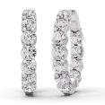 thumbnail image 1 of Lab Grown Diamond Round Shape In & Out Hoop Earrings in 14K White Gold - 1 CTTW, 1 of 5