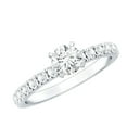thumbnail image 1 of Rosec Jewels Lab Grown Diamond Simple Engagement Ring with Side Stones, EF-VS Quality - Ready To Gift, 14K White Gold, US 10.00, 1 of 8