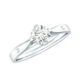 thumbnail image 1 of Rosec Jewels Lab Grown Diamond Solitaire Promise Ring - Half Carat - Cathedral Setting Ring, 18K White Gold, US 5.00, 1 of 8
