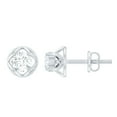 thumbnail image 1 of Rosec Jewels Lab Grown Diamond Stud Earrings for Women - 5 MM - EF-VS Quality, 10K White Gold, 1 of 7