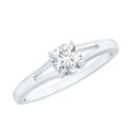 thumbnail image 1 of Rosec Jewels Lab Grown Diamond Round Engagement Ring 1/2 Carat - 5 MM - EF-VS Quality, 10K White Gold, US 9.50, 1 of 8