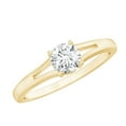 thumbnail image 1 of Rosec Jewels Lab Grown Diamond Round Engagement Ring 1/2 Carat - 5 MM - EF-VS Quality, 10K Yellow Gold, US 11.00, 1 of 8