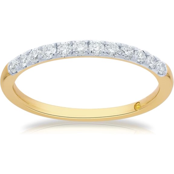 La Joya 1/2 Carat Lab-Grown Diamond Wedding Band, 10K Yellow Gold, Size 4.5