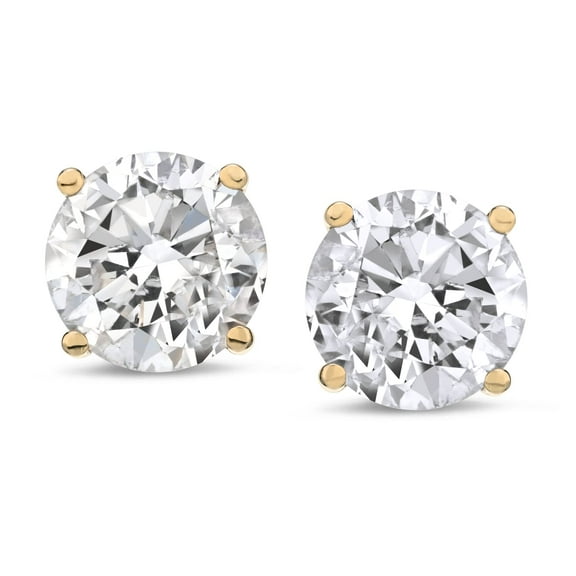 The Diamond Channel CERTIFIED 1 to 12 Carat LAB GROWN Solitaire Diamond Stud Earrings Round Cut 4 Prong Screw Back (F-G Color, VS1-VS2 Eye Clean Clarity)