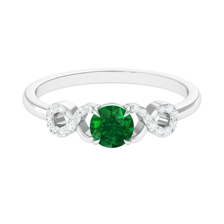 Emerald And Diamond Engagement Ring  : Exquisite Elegance