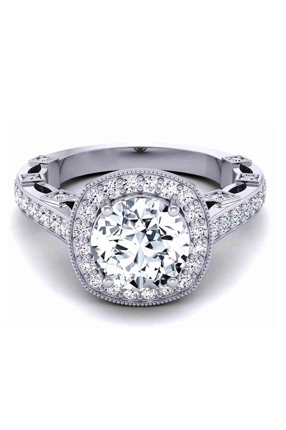 Lab Grown IGI / GIA Certified Diamond 0.95 Ct Ring 14k White Gold All Sizes