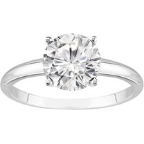 Lab Grown Moissanite Diamond Ring Simple Engagement Ring Round Cut 4 Prong Set Anniversary Proposal Ring For Love