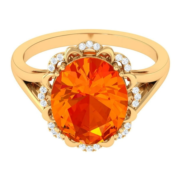 Lab created orange sapphire hot sale
