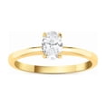 thumbnail image 1 of Lab Grown Oval Cut Diamond Wedding Ring Bypass 10k Yellow Gold Plated, 1 of 5