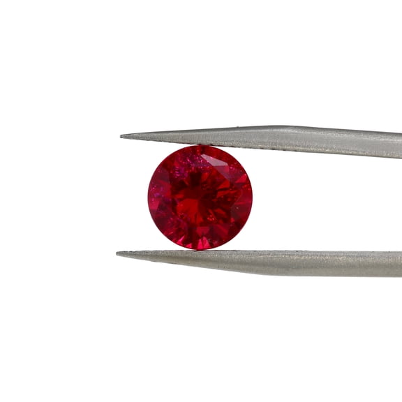 2pcs 14mm Lab Grown Ruby With Inclusions Pegion Blood Red Loose Stone Round Shape Jewelry Making DIY