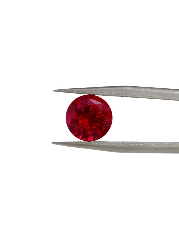 2pcs 14mm Lab Grown Ruby With Inclusions Pegion Blood Red Loose Stone Round Shape Jewelry Making DIY