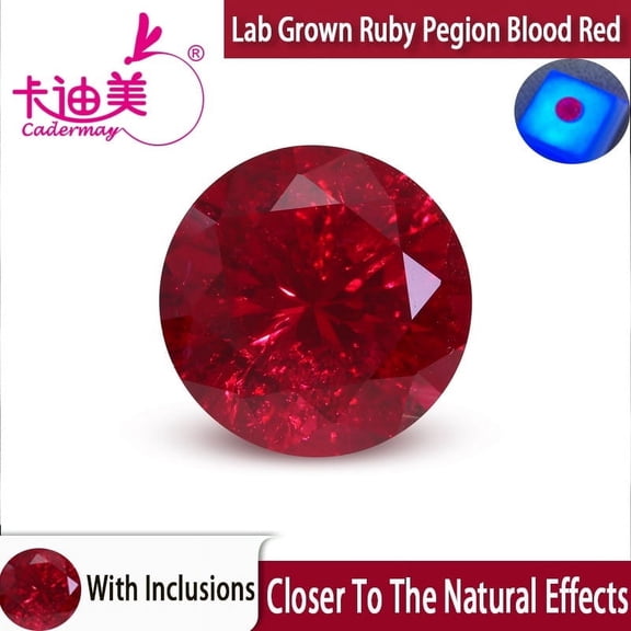 20pcs 3mm Lab Grown Ruby With Inclusions Pegion Blood Red Loose Stone Round Shape Jewelry Making DIY