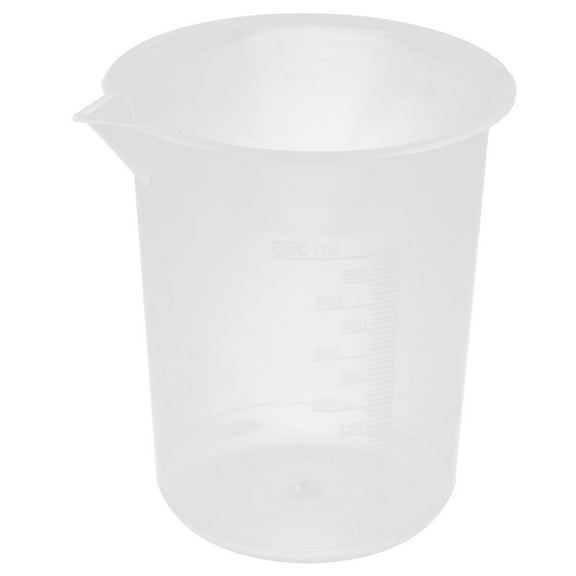 Lab Kitchen Plastic Marking Measure Tool Measuring Cup Container Clear 600ml