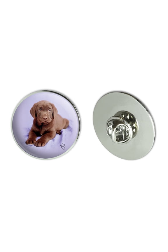 Lab Labrador Puppy Dog on Lavendar Metal 1.1" Tie Tack Hat Lapel Pin Pinback