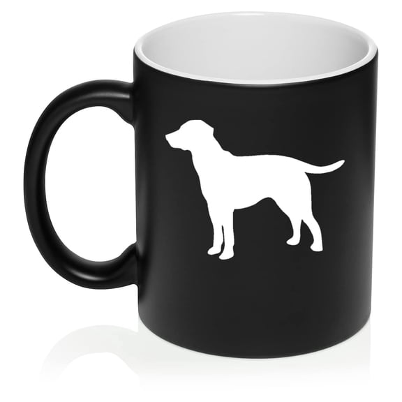 Lab Labrador Retriever Ceramic Coffee Mug Tea Cup Gift (11oz Matte Black)