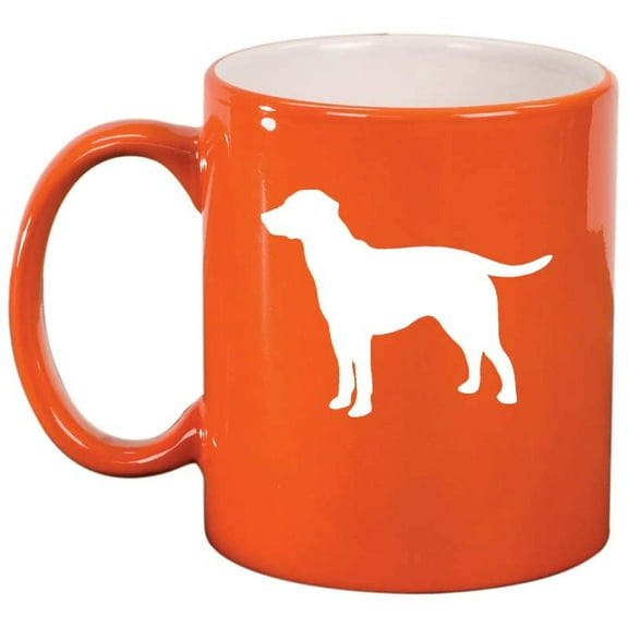 Lab Labrador Retriever Ceramic Coffee Mug Tea Cup Gift (11oz Orange)