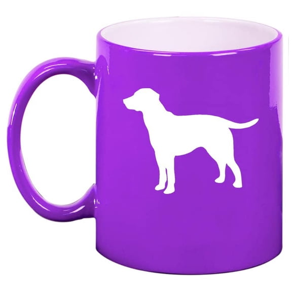 Lab Labrador Retriever Ceramic Coffee Mug Tea Cup Gift (11oz Purple)