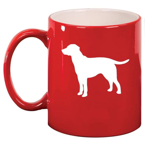 Lab Labrador Retriever Ceramic Coffee Mug Tea Cup Gift (11oz Red)