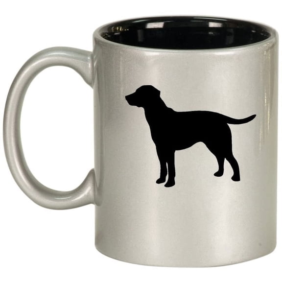 Lab Labrador Retriever Ceramic Coffee Mug Tea Cup Gift (11oz Silver)